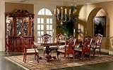 7PC Renaissance Traditional Dining Set In Cherry Finish.