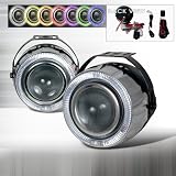 Universal Projector Fog/Driving Lights with 7 Color Halo Lights - Width-4in x Length-6in (pair)