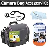 Case Logic PSL-46 Sport High Zoom Camera/Camcorder Bag/Case For Canon EOS Rebel XT XTI XSI T1I T2i 1Ds 1D 20D 5D 300D 350D 450D 400D II 10D T2 TI T3i T3 K2 GII 7N 7NE 20D 30D 40D 50D 60d 1000D 550D EOS DSLR Cameras + LCD Screen Protectors + Mo