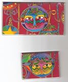 Checkbook Cover Debit Set Made with Laurel Burch Christmas Bountiful Blessing Fabric