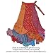 Patchwork long silk blend sari wrap skirt by Jedzebel PW121