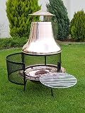Solid Copper Chiminea Combo with Screen