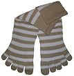 Feelmax Basic Toe Sock Beige/White Ladies Shoe Size 5 - 8