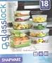 Snapware 18pc Glasslock Tempered Glass Storage Containers 18piece Set with Lids