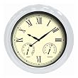 Clock/Thermometer/Hygrometer - White (18")