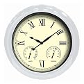 Clock/Thermometer/Hygrometer - White (18")