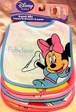 Disney Baby 6 Piece Bib Set Pink Winnie The Pooh, Piglet, Minnie Mouse, Daisy Duck, Eeyore, Mickey Mouse