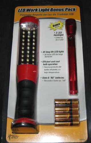 WORKLIGHT-30 LED W BONUS LED FLASHLIGHT