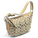 clearance sale! Coach Soho Signature Khaki Camel Medium Hobo Purse - 13114