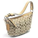 clearance sale! Coach Soho Signature Khaki Camel Medium Hobo Purse 13114