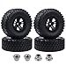 Hobbypark 4-Pack 120mm / 4.7 Inch Outer Diameter Tires & Wheels Foam Inserts 12mm Hex for Traxxas Slash 4x4 2WD 1/10 Short Course Truck
