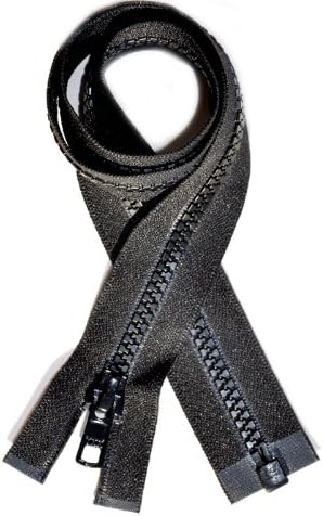 YKK 13" Vislon Zipper ~ YKK #5 Molded Plastic ~ Separating - Black (3 Zippers/Pack)