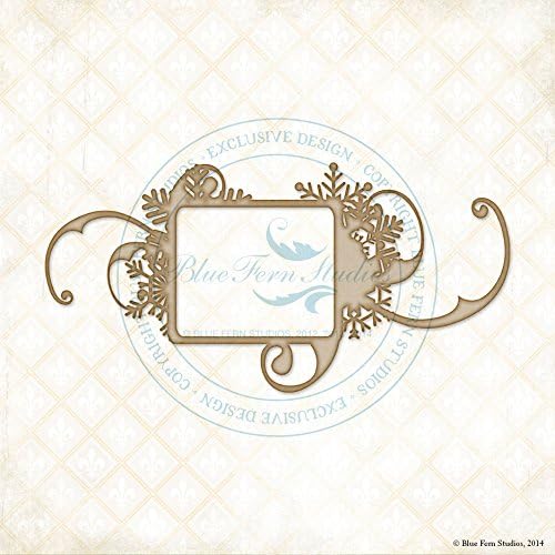 Blue Fern Studio Chipboard Snowflake Frame Square