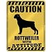 New  Caution : Rottweiler With Attitude  Parking Sign Dog