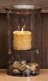 15 Glass Cyclinder Candle Brown Plate