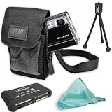 Action-Ready VersaKit For Canon Powershot SD780 IS / SD1200 IS / S90 - Shock Absorbing Case, Mini Tripod, Universal Memory Card Reader, and Microfiber Cleaning Cloth