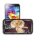 Luxlady Premium Samsung Galaxy S5 Aluminium Snap Case A golden retriever rests flat on red carpet IMAGE ID 3820974
