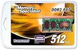 Transcend TS667N2-512 Arbeitsspeicher 512MB 200pin DDR2 667 SO-DIMM CL 5 - TZ