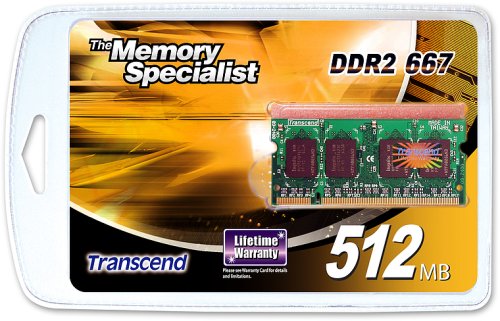 Transcend TS667N2-512 Arbeitsspeicher 512MB 200pin DDR2 667 SO-DIMM CL 5 - TZ