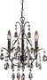 Minka Lavery Mini Chandeliers 3122-301 Mini 3-LT 180w (18"H x 13"W) Chandelier in Castlewood Walnut