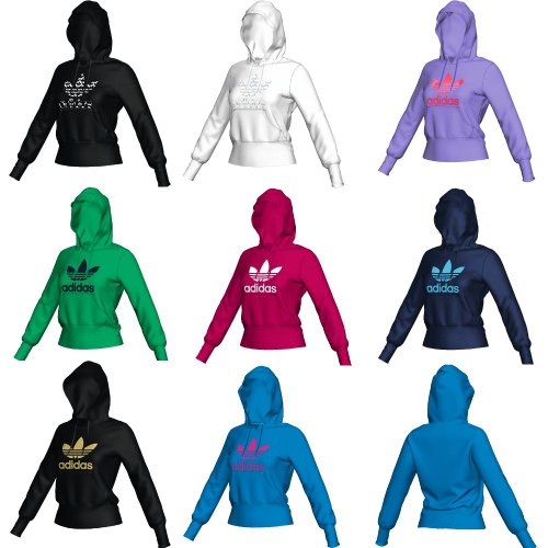 Adidas Damen Kapuzenpullover Trefoil, aubergine mel./metallic silver, 44, O57490 Preisvergleich