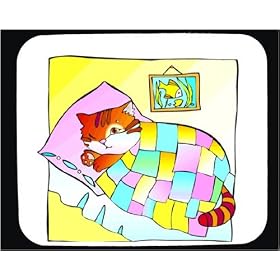 Mouse Pad with cat, napping