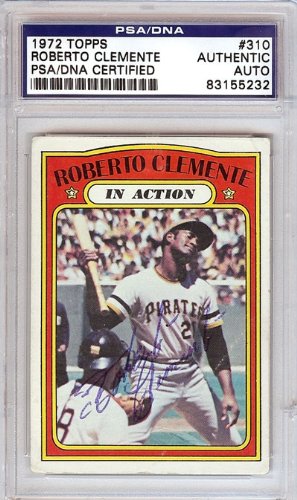 Roberto Clemente Autographed/Hand Signed 1972 Topps Card PSA/DNA Slabbed #83155232