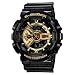Men's Black G-Shock Digital Anti-Magnetic Gold Tone Analog