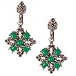 Gifts for Valentine Day Silver Onyxl Earrings 1 inches (erg173)