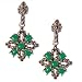 Gifts for Valentine Day Silver Onyxl Earrings 1 inches (erg173)