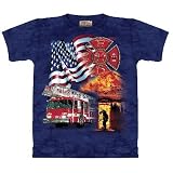 Fireman Flag T-shirt 100% Cotton Short Sleeve Shirt in Adult Sizes