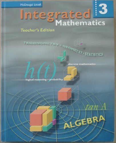 McDougal Littell Integrated Math: Teacher Edition Book 3 2002