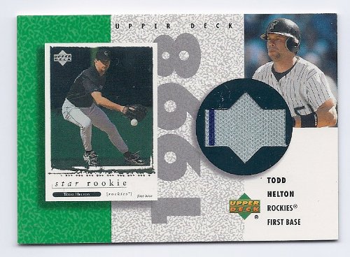 2002 UD Authentics Reverse Negative Game Used Jersey #TH Todd Helton Colorado Rockies