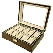 Watch Box Storage 10 Watches Large Compartments Extra Clearance Removable Tray Mahogany Finish Display Window Watch Box Storage 10 Watches Large Compartments Extra Clearance Removable Tray Mahogany Finish Display Window