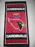 ARIZONA CARDINALS 100% Cotton Full Size 30 by 60 BEACH / BATH TOWEL by Terisol