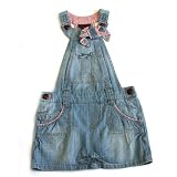 Catimini - Denim overall/red stripe details dress