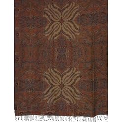 Asian Jacquard Woven Designs Throw for Sofa from India 83 inches x 105 inches (wbcov021)