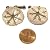Jasper Cufflinks 05 Stone Fashion Spotted White Donut Crystal Healing Snowflake Silver