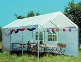 Siena Garden Partyzelt 3x6 Stahlgestell verzinkt, Dach-und Seitenteile wei&szlig;