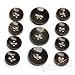 Set of 11 Modern Dark Brown Genuine Horn Suit Buttons