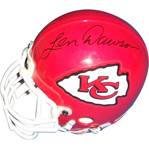 Len Dawson Autographed Kansas City Chiefs (Authentic) Mini Helmet