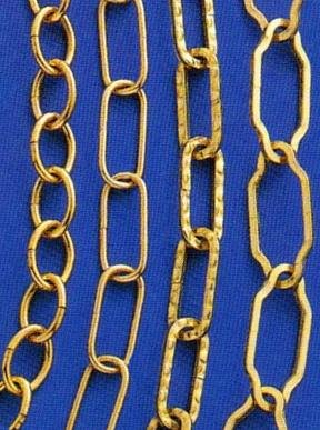 6.860.BP Brass plated lighting chain for pendant lights and chandeliers