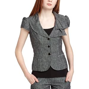 Buy A. Byer Junior's Mix In The City Bow Accent Structured Fashion Jacket by A. Byer