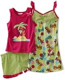 Komar Kids Girls 7-16 Jersey 3 Piece Sunglasses Pyjama Set