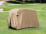 WATERPROOF SUPERIOR BEIGE GOLF CART COVER COVERS CLUB CAR, EZGO, YAMAHA, FITS MOST FOUR-PERSON GOLF CARTS