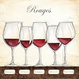Les Vins Rouges (The Red Wines) by Andrea Laliberte poster print,12 in. x 12 in.