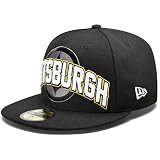 NFL Unisex Adult Pittsburgh Steelers Draft 5950 Cap (Black, 6 7/8)
