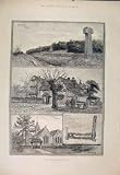 Sketches Abinger Surrey Church Hatch Print 1885 Hatch