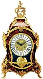 Pendule Cartel Bois Fonce Et Marqueterie