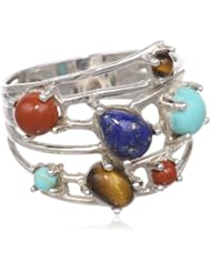 Sterling Silver Gemstone Multi-Stone Ring